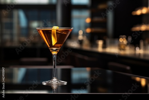 One modern clean cocktail. AI generated