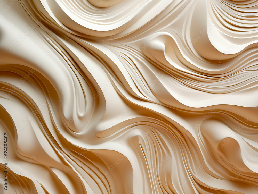 White texture. Wavy background. Interior wall decoration panel pattern abstract waves. Backdrop. Ai generartive White texture. Wavy background. Interior wall decoration panel pattern abstract waves. Backdrop. Ai generartive