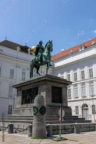 Equestrian monument to Emperor Joseph II on Josefsplatz Square in Vienna photo