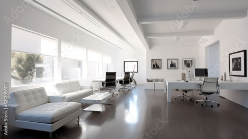 Modern office loft style with big windows © darkhairedblond