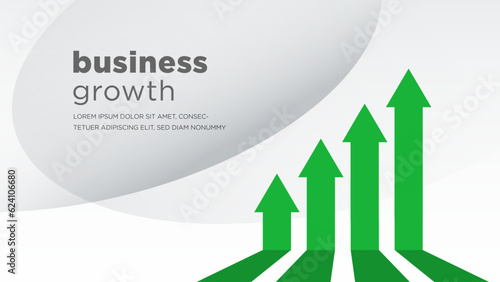 Green arrows of business sale growth