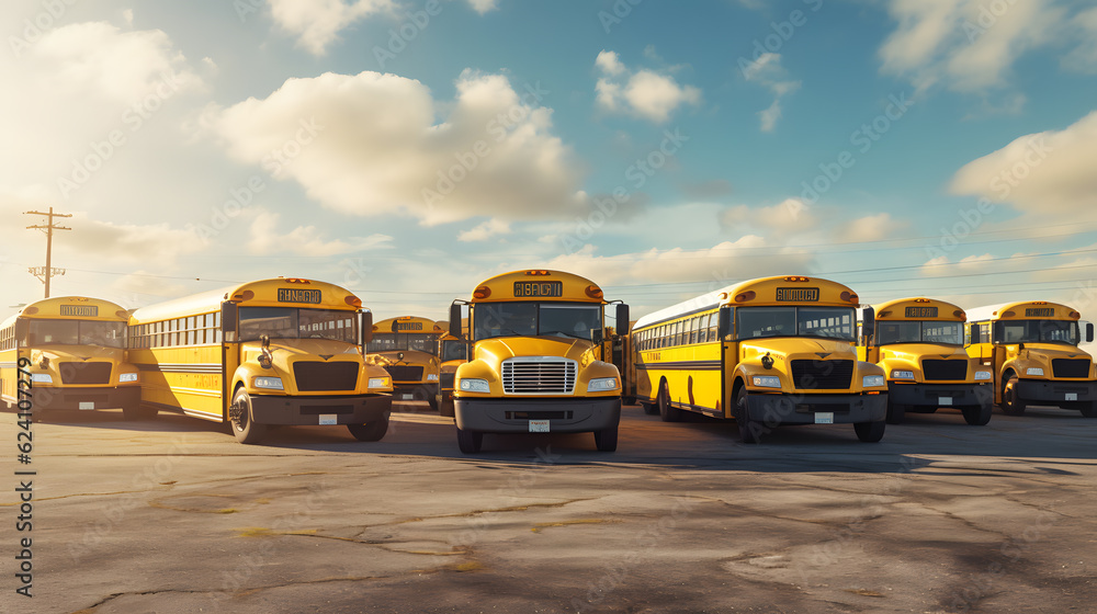 Obraz premium Yellow school bus