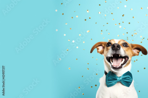 Happy fun dog party © iDoPixBox