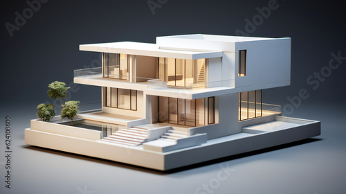 3d render of a modern home