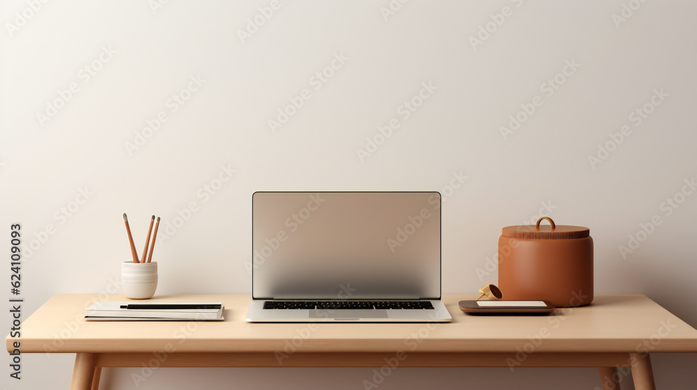 desk with laptop desk with laptop