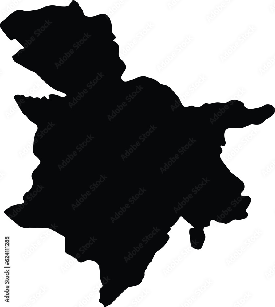 Silhouette map of As-Sulaymaniyah Iraq with transparent background. Silhouette map of As-Sulaymaniyah Iraq with transparent background.