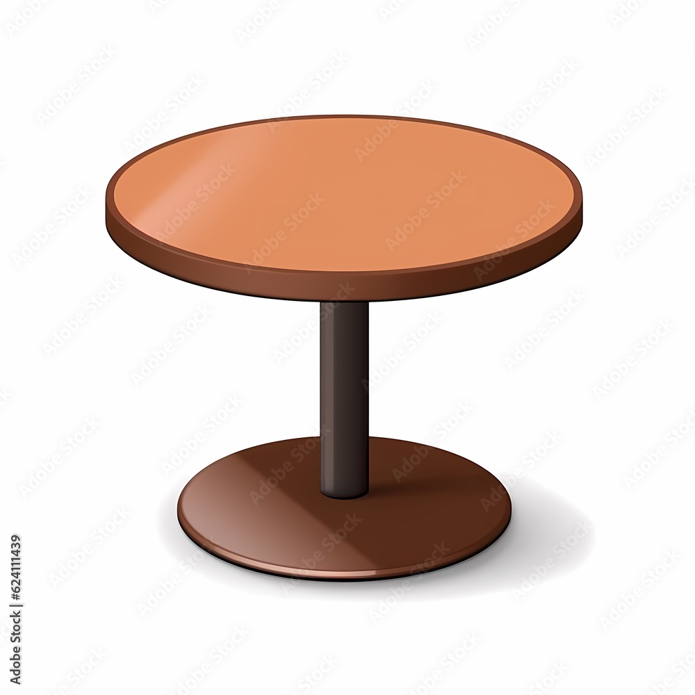 table isolated on white, generated Ai table isolated on white, generated Ai