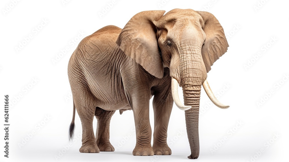 Obraz premium Big Elephant animal Africa AI generated image