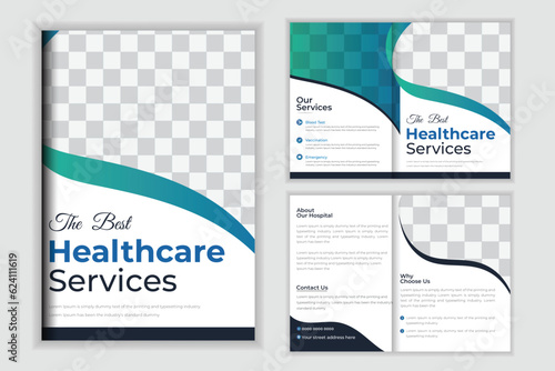 Medical Bi-Fold Brochure Design Template For Your Business