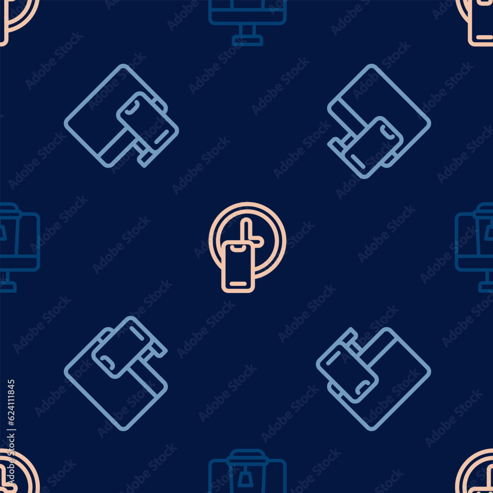 Set line Online ordering food, and Round the clock delivery on seamless pattern. Vector Set line Online ordering food, and Round the clock delivery on seamless pattern. Vector