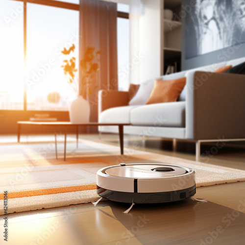 Cleaning Revolutionized: A Glimpse of the Robotic Vacuum Cleaner in Operation