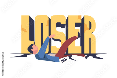 Teen Boy Victim of Cyberbullying Suffering from Violence and Hatred from Social Media Vector Illustration