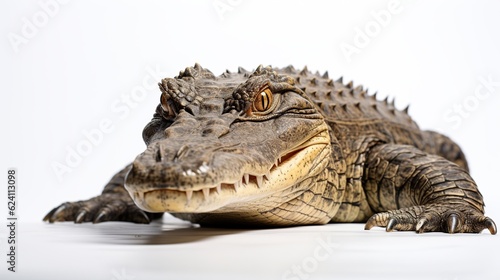 Large wildlife Crocodile open mouth AI generated image