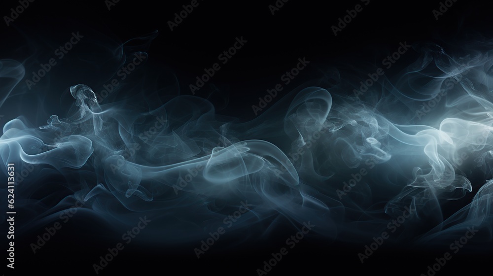 Fototapeta premium Beautiful smoke flying AI generated image