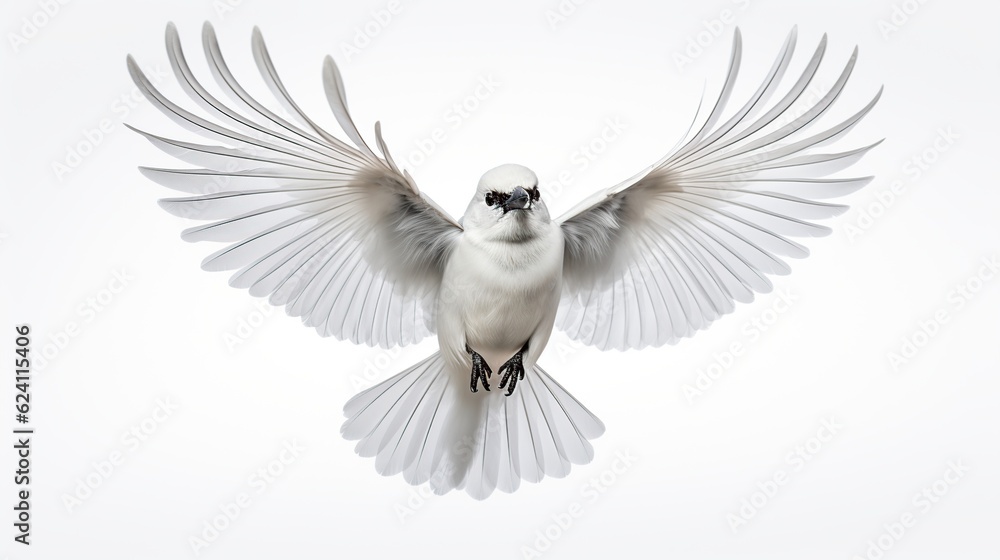 Fototapeta premium White bird animal AI generated image