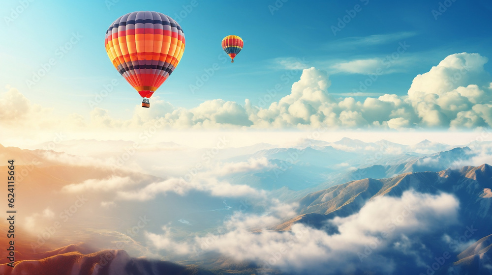 Naklejka premium hot air balloon