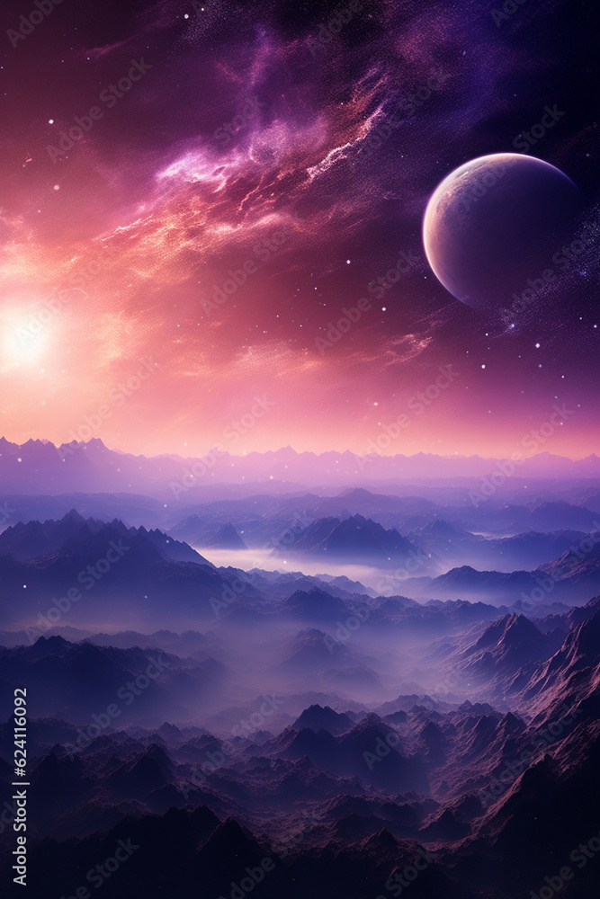 Fototapeta premium An environment on a planet in a very distant space.