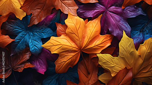 Autumn leaves  Generative AI © Nico Vincentini