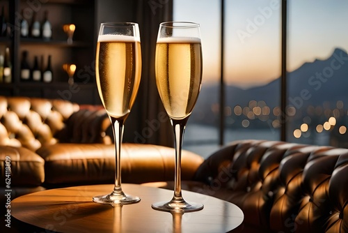 glasses of champagne
