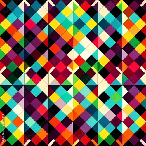 Seamless geometric pattern. Generative AI