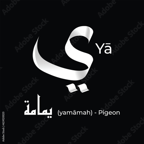 Arabic Alphabet | The letter Yā in Arabic calligraphy