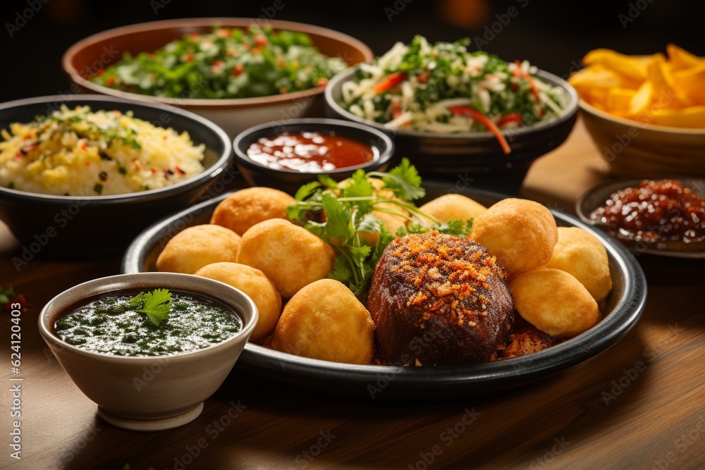 A Mouthwatering Spread of Brazilian Food: Feijoada, Pão de Queijo, Coxinha and Brigadeiros, Created with Generative AI A Mouthwatering Spread of Brazilian Food: Feijoada, Pão de Queijo, Coxinha and Brigadeiros, Created with Generative AI
