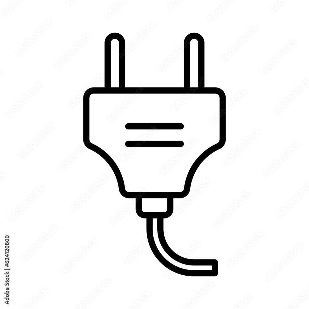 Electric plug elegant icon on trendy design Electric plug elegant icon on trendy design