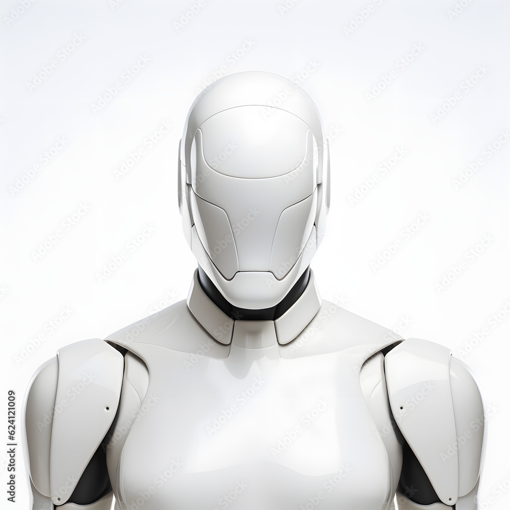 White robot render White robot render