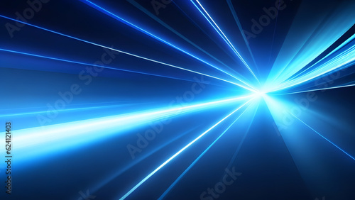 blue beam of future technology transmission concept