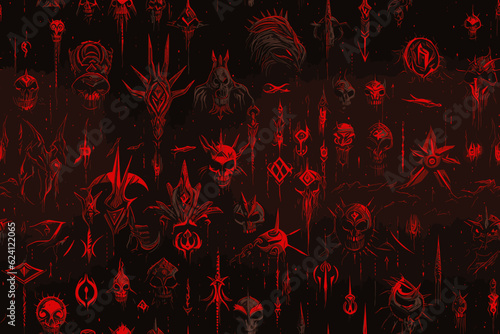 seamless satanic pattern