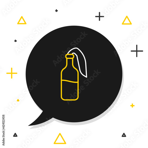 Line Cocktail molotov icon isolated on white background. Colorful outline concept. Vector