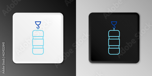 Line Punching bag icon isolated on grey background. Colorful outline concept. Vector
