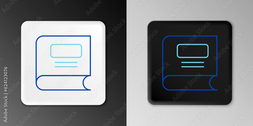 Line Book icon isolated on grey background. Colorful outline concept. Vector Line Book icon isolated on grey background. Colorful outline concept. Vector