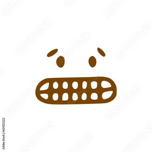 Grimacing face doodle icon