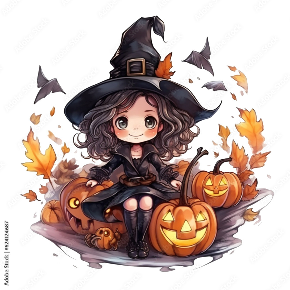 halloween witch with pumpkin halloween witch with pumpkin