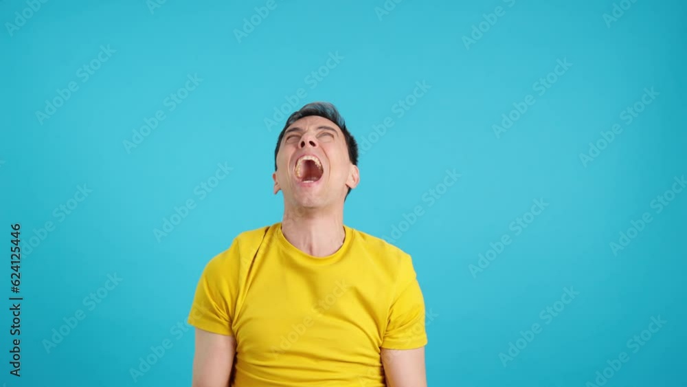 Excited and happy man celebrating and dancing Excited and happy man celebrating and dancing
