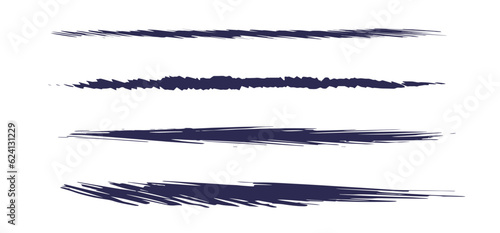 毛筆のラインセット