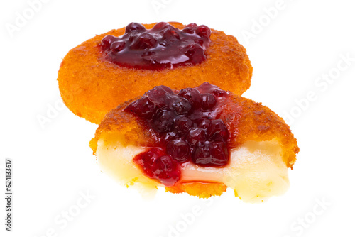 deep-fried breaded cheese isolated