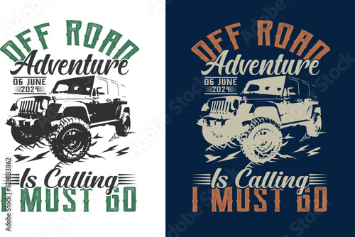 Mountain adventure offroad t-shirt design template