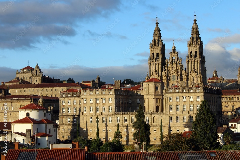 Fototapeta premium Santiago de Compostela from Alameda Park.