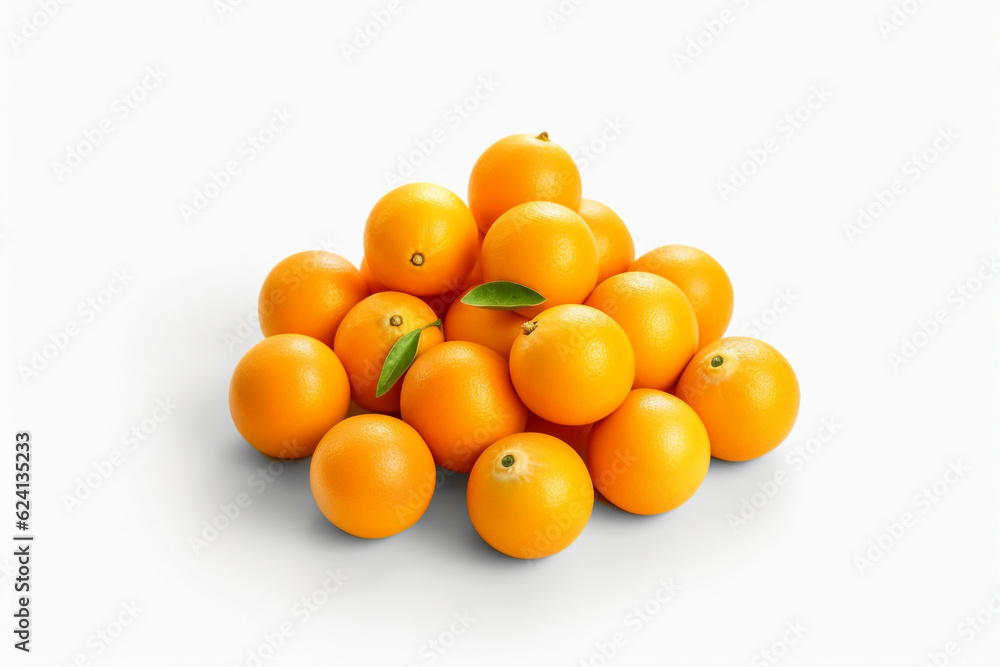 tangerines with leaves