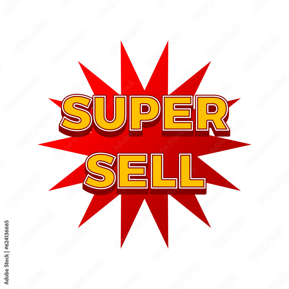 Super sell vector icon stamp seal