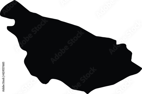 Silhouette map of Brindisi Italy with transparent background.