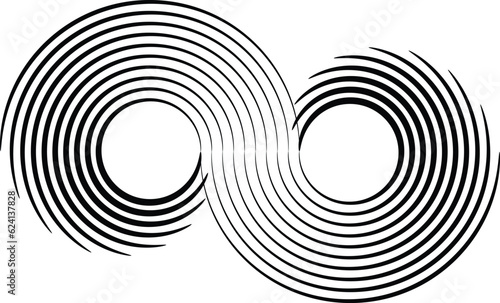 Set of spiral and swirls logo design elements, icons, symbols, and signs.	
