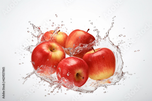 red apples in water