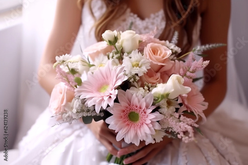 bride holding bouquet