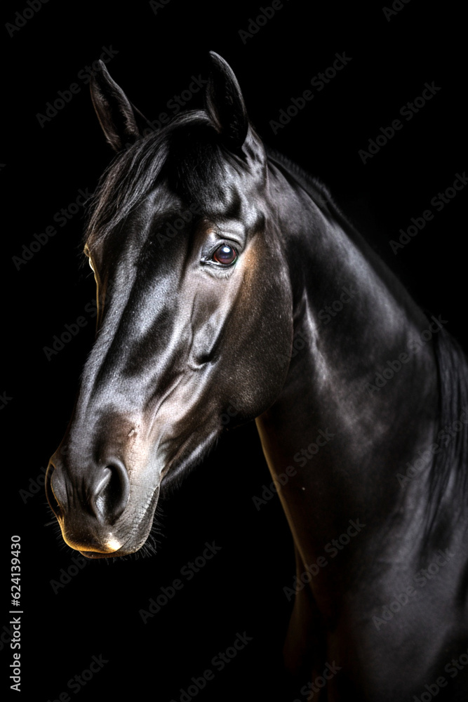 black horse portrait black horse portrait