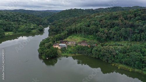 Represa do Capivari - State of Paraná, PR, Brazil. Aerial view.