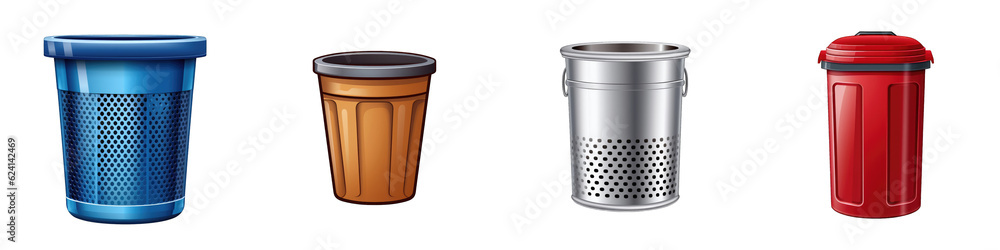 Trash Can clipart collection, vector, icons isolated on transparent background Trash Can clipart collection, vector, icons isolated on transparent background