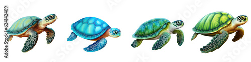 Sea Turtle clipart collection, vector, icons isolated on transparent background